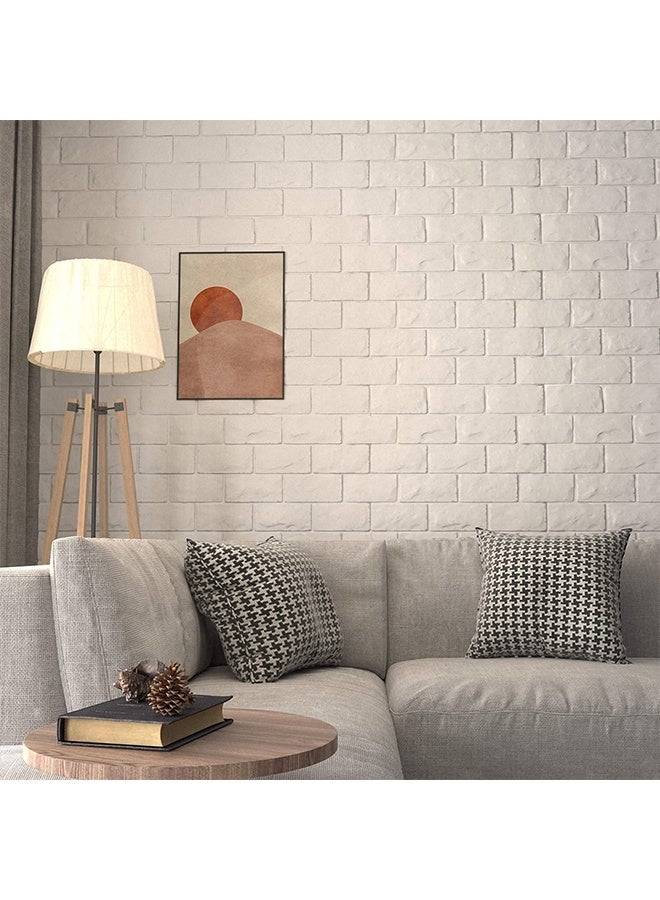 RollsTimi  10 Pieces 3D Brick Wall Panels, Self-Adhesive Foam Wall Tiles Stickers,Paintable Peel and Stick Wallpaper Tile Backsplash,Tear Tape Faux Brick Wall Panel For Bedrooms, Bathrooms - Image 3