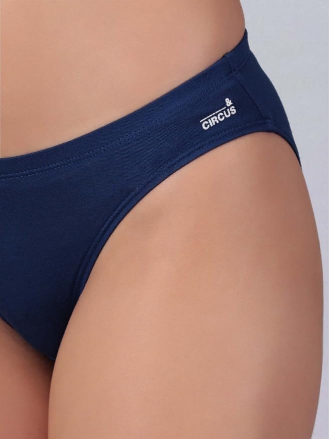 Circus &Circus Airsoft Bikini | Innerwear for Women | Low Rise Seamless Panties | Sleek Bikini Cut Ladies Underwear for Women | (Pack of 2) (Midnight Blue,Jet), XL - Image 4