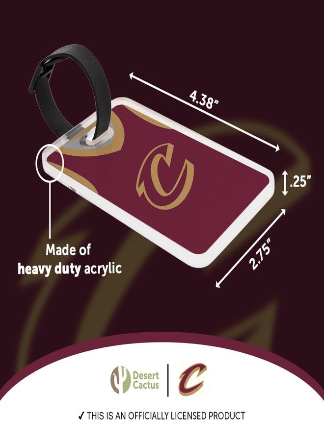 Desert Cactus Cleveland Cavaliers Luggage Tag – Official NBA National Basketball Travel ID Label for Suitcases, Bags, and Carry-Ons (Acrylic Luggage Tag D) - Image 4