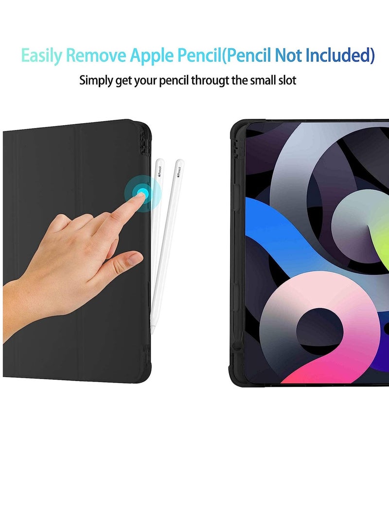 iPad Air 4 Case 2020, iPad Air 4th Generation Case with Pencil Holder [Full Body Protection + Apple 2nd Pencil Charging and Auto Wake/Sleep] Smart Stand Cover Case - Image 4