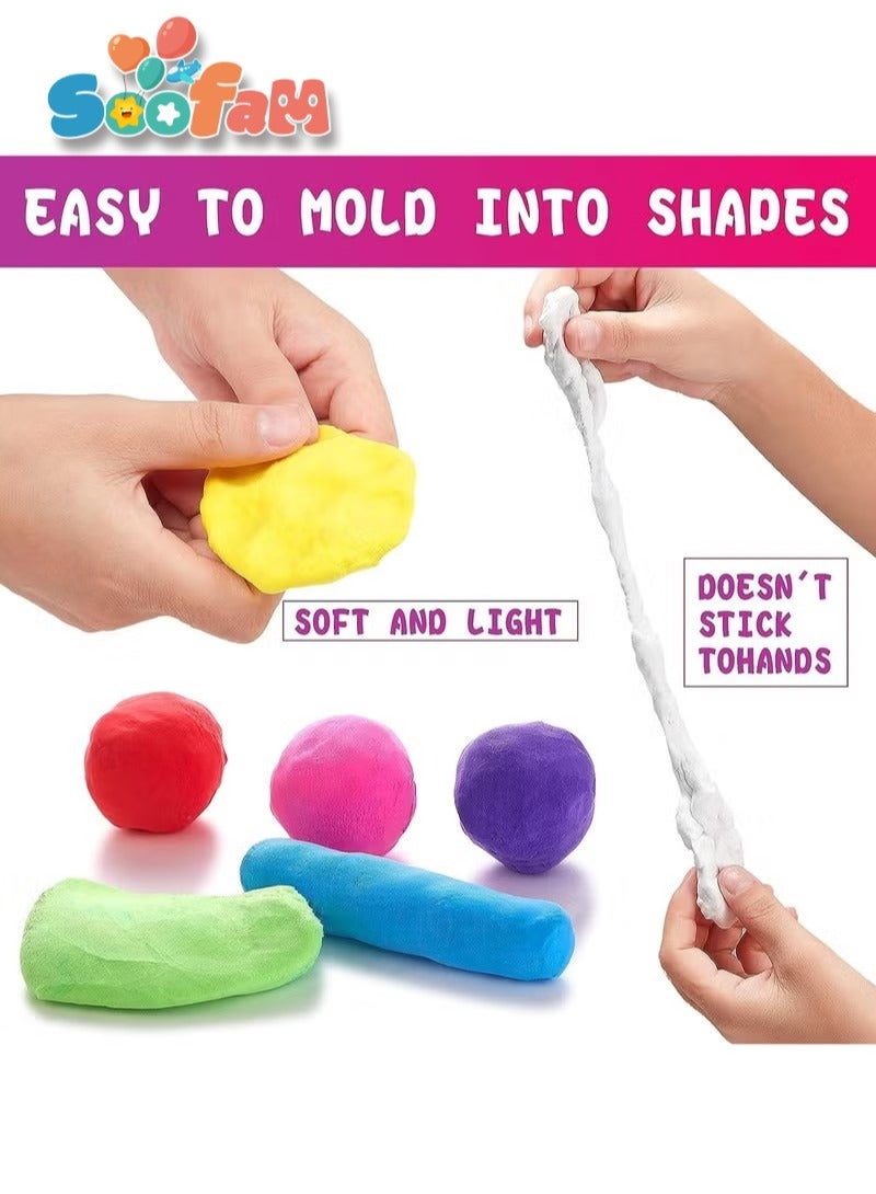 سوفام سلايم اسفنجي,27 قطعة متنوعة الرغوة منفوش مجموعة، ألوان زاهية الهواء الجاف الصلصال ضوء فائق مجموعة حرفية نمذجة الفنان الصلصال لعبة ستوديو - Image 5