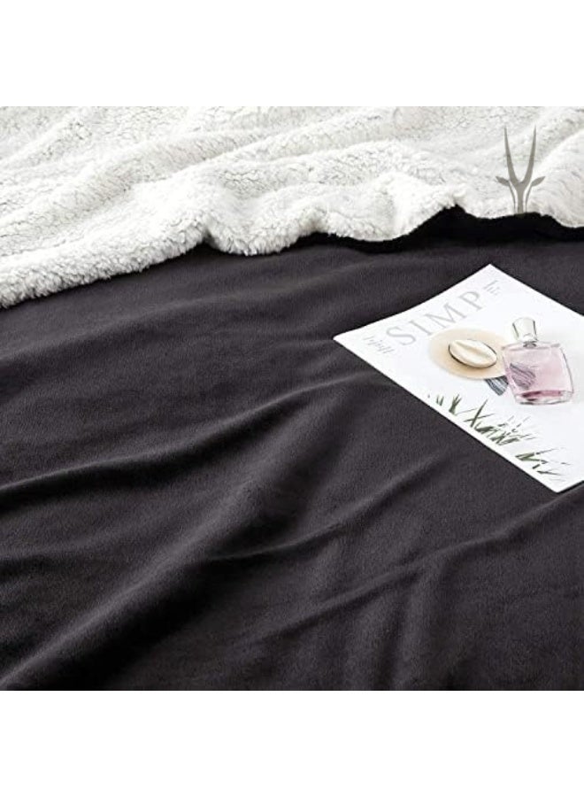 اوريكسهوم بطانية شيربا قابلة للعكس من – صوف فليس ناعم وشيربا منفوش دافئ وخفيف الوزن، متوفرة بمقاسات - Image 5