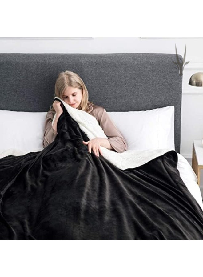 اوريكسهوم بطانية شيربا قابلة للعكس من – صوف فليس ناعم وشيربا منفوش دافئ وخفيف الوزن، متوفرة بمقاسات - Image 3