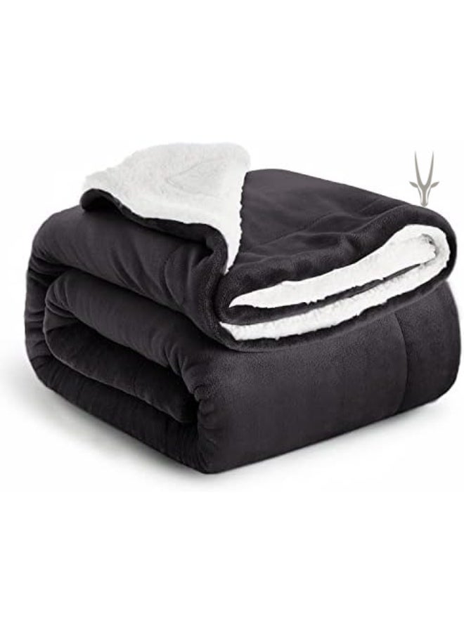 اوريكسهوم بطانية شيربا قابلة للعكس من – صوف فليس ناعم وشيربا منفوش دافئ وخفيف الوزن، متوفرة بمقاسات - Image 1