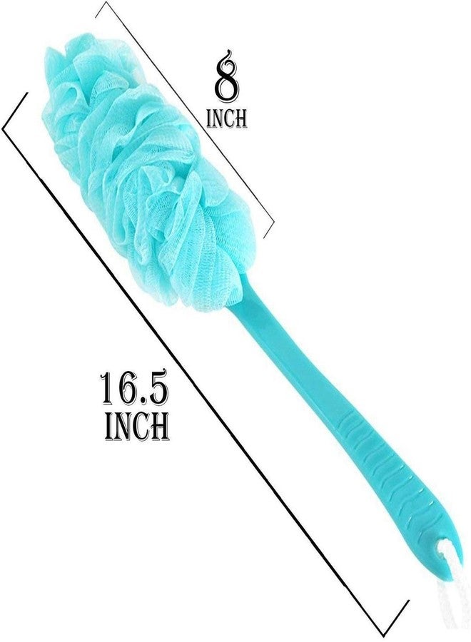 IVAAN Men's and Women's Long Handle Bath Body Brush Loofah Sponge Nylon Mesh Scrubber Shower Pouf (35 Gram, Plastic) - Multicolor - Image 2