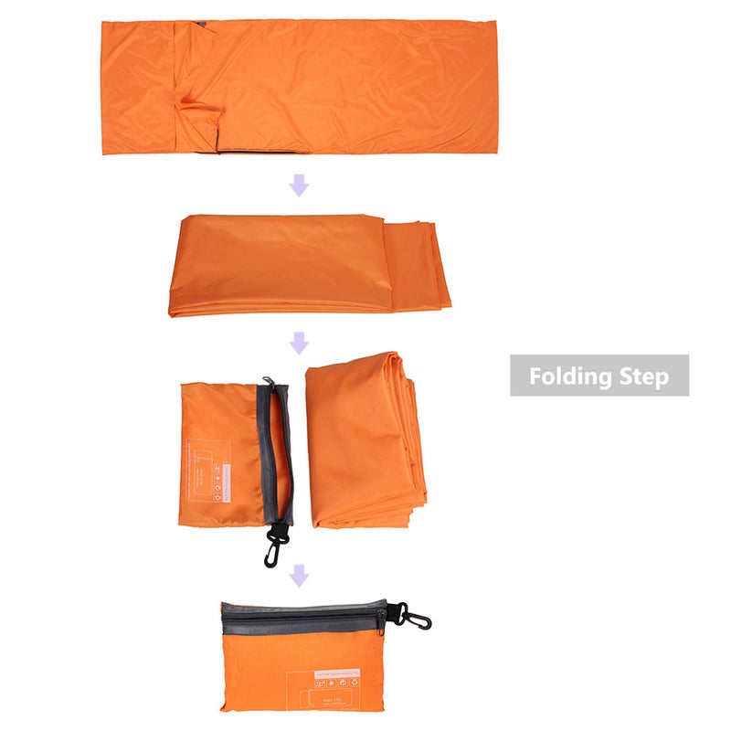 70*210CM Outdoor Travel Camping Hiking Polyester Pongee Sleeping Bag Liner with Pillowcase Portable Lightweight Business Trip Hotel - Image 5