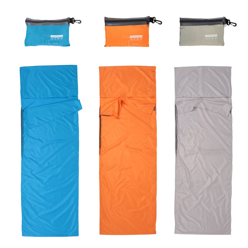 70*210CM Outdoor Travel Camping Hiking Polyester Pongee Sleeping Bag Liner with Pillowcase Portable Lightweight Business Trip Hotel - Image 1