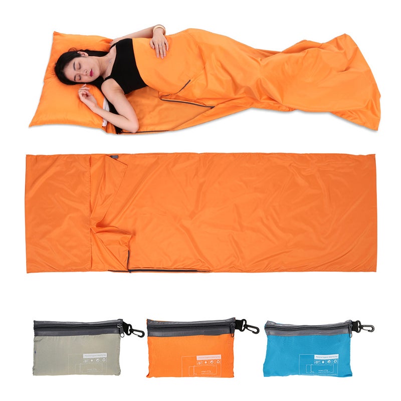 70*210CM Outdoor Travel Camping Hiking Polyester Pongee Sleeping Bag Liner with Pillowcase Portable Lightweight Business Trip Hotel - Image 3