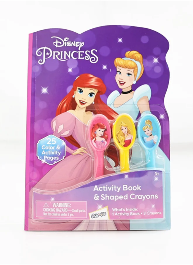 Disney PRINCESDS ACTIVITY BOOK AND SHAPED CRAYONS