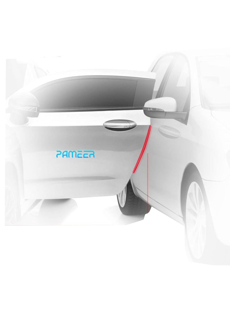 PAMEER - Car Door Edge Guard Protectors P Shape Rubber Edge Trim Rubber Clip Buffer to Avoid Collision with Other Vehicle Bodies Size 25cm Red Color - Image 1