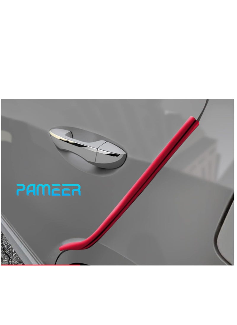 PAMEER - Car Door Edge Guard Protectors P Shape Rubber Edge Trim Rubber Clip Buffer to Avoid Collision with Other Vehicle Bodies Size 25cm Red Color - Image 1