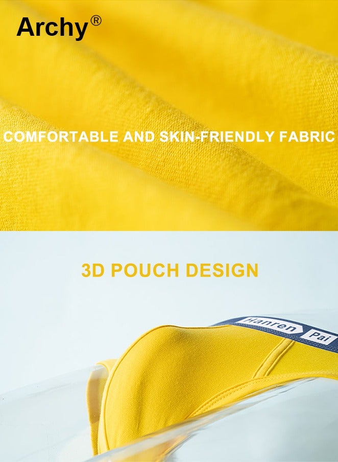 Archy 4 Pcs Breathable Men's Underwear with Cotton Letter Printed Waistband Briefs for Sports Cotton Soft Men's Triangle Pants - Image 5