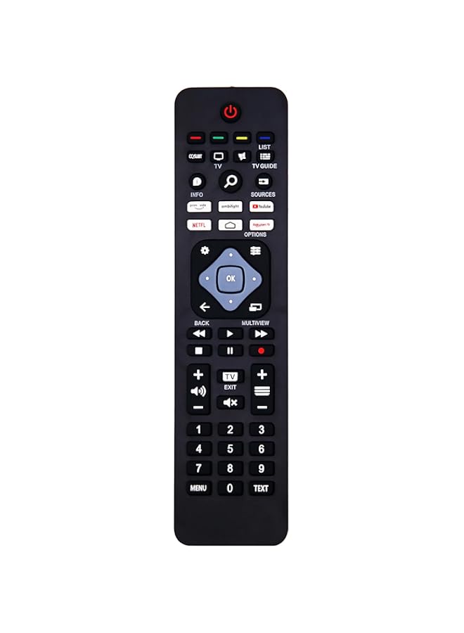 HuHa Riry New Philip Replacement Remote Control with five Quick-Access Buttons for LCD, LED, UHD, QLED TVs, Guaranteed to Work, Three-Year Warranty - Image 1