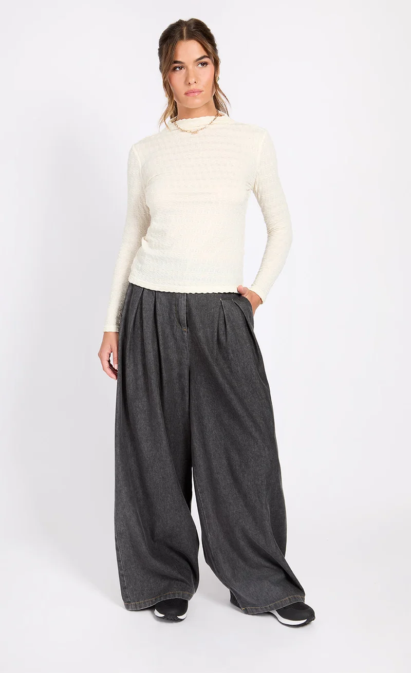 ليتل مسترس جينز واسع أسود