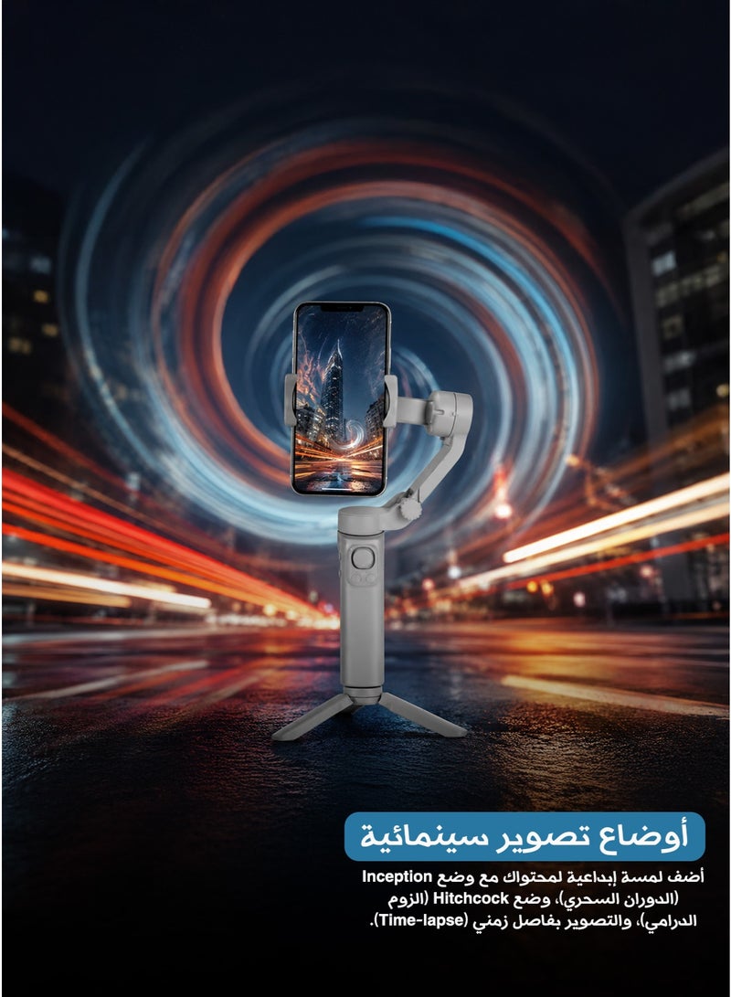 F5 3-Axis Phone Stabilizer & Gimbal for Video Shooting, TikTok & Live Streaming, Professional Foldable Design - Image 4