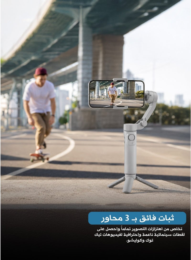 F5 3-Axis Phone Stabilizer & Gimbal for Video Shooting, TikTok & Live Streaming, Professional Foldable Design - Image 3