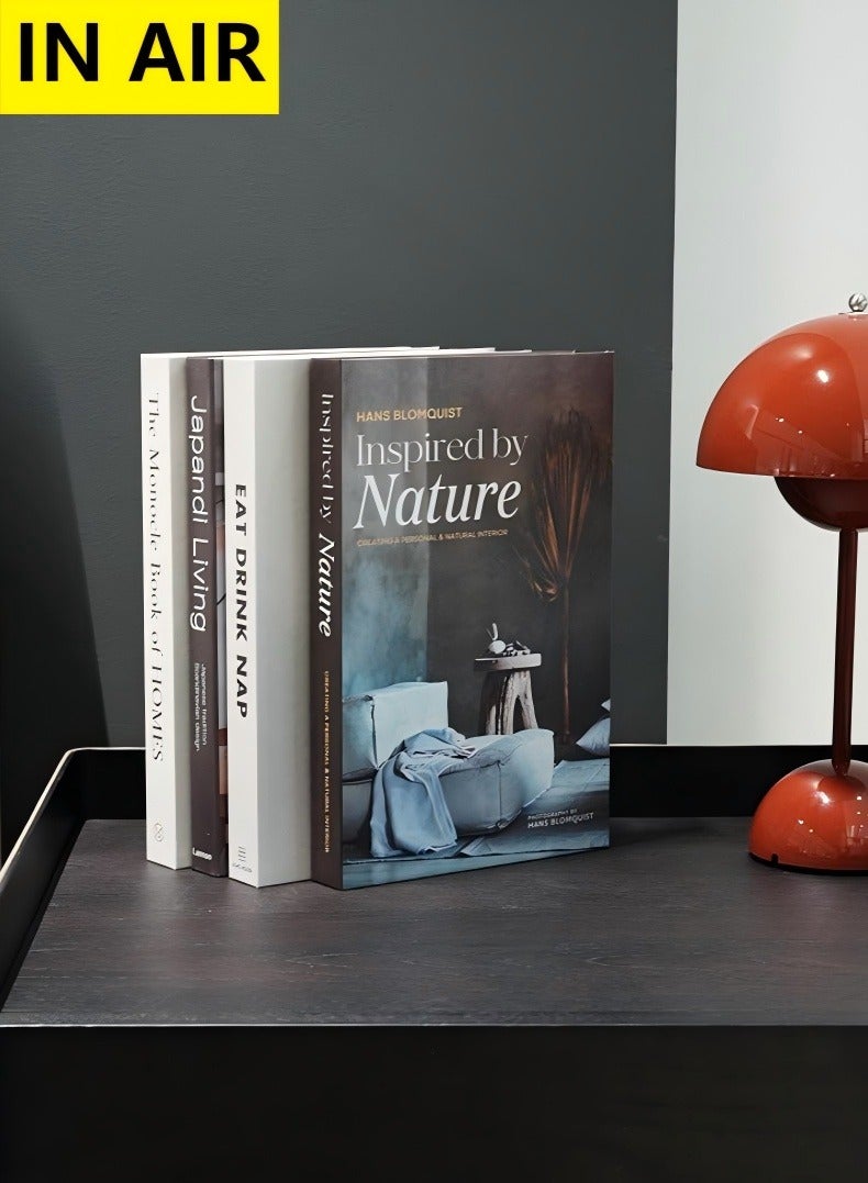 In Air Decorative Books for Home Decor,Set of 4 Stylish Fake Books of Room Books Decor Aesthetic,for Coffee Table Decor,Living Room, Table, Shelf Decor,Modern Hardcover Stacked Display Books - Image 1