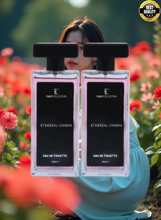 FANCY COLLECTION 2 Pieces Ethereal Charm Perfume EDT 100ML - Image 1