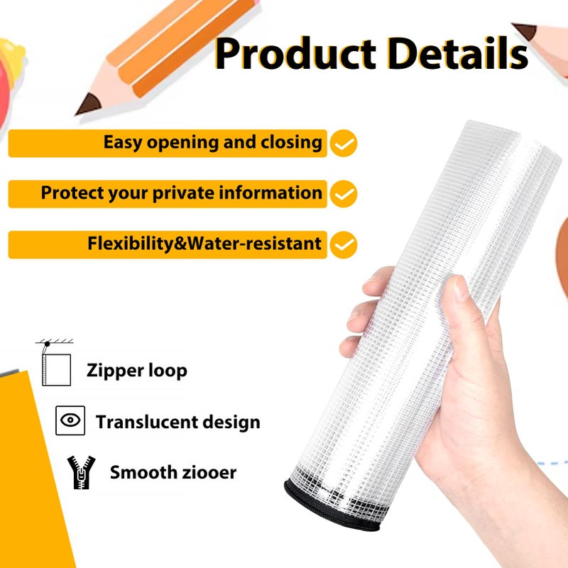 YOPCDJ 24pcs A4 Mesh Zipper Pouch File Bags, Black Reusable Zipper Bags for Organizing Storage, Waterproof Puzzle Bag, Zipper File Bags for Board Game Storage and School Office Supplies - Image 3