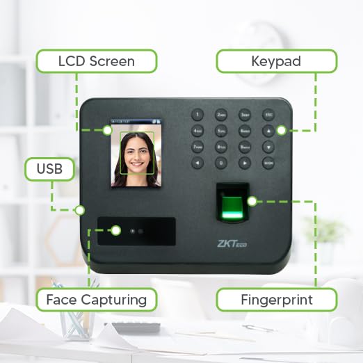 ZKTeco Touchless Face Multi-Biometric Time Attendance & Access Control | Face, Fingerprint, Card & Password | Inbuilt Battery Backup | Free Cloud-Based Attendance Software - Image 5