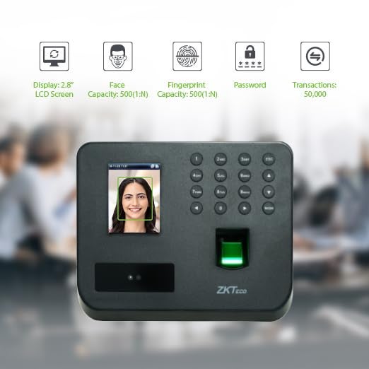 ZKTeco Touchless Face Multi-Biometric Time Attendance & Access Control | Face, Fingerprint, Card & Password | Inbuilt Battery Backup | Free Cloud-Based Attendance Software - Image 4