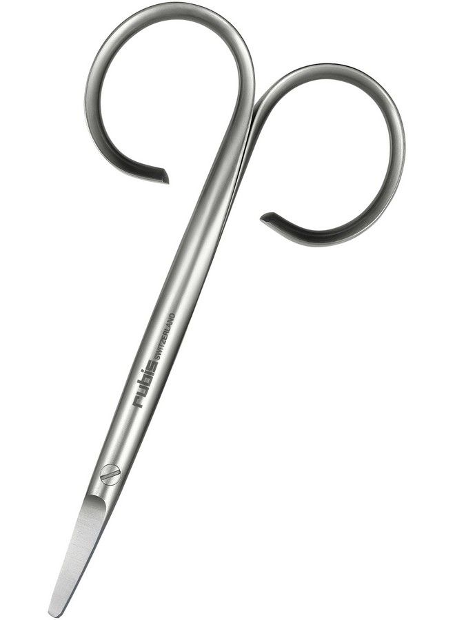 Rubis Stainless Steel Infant Nail Scissors For Precise Fingernails And Cuticles 1F001 Made In Switzerland Silver - Image 1