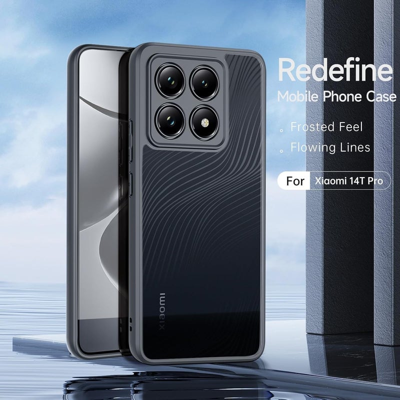 Beauenty For Xiaomi 14T Pro Case Shockproof Hard Pc Back Soft Tpu Frame, Anti-Scratch Protective Cover Black - Image 2
