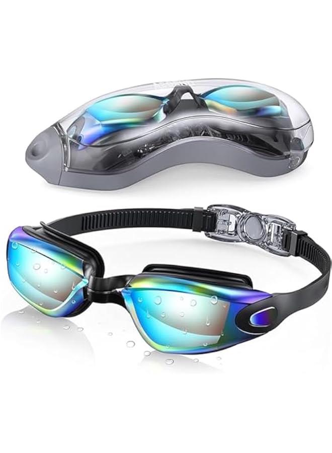 هوكور نظارات سباحة من لوك روزي - نظارات سباحة، احترافية مضادة للضباب ولا تسرب وحماية من الاشعة فوق البنفسجية، نظارات سباحة ذات رؤية واسعة للنساء والرجال والبالغين والشباب والاطفال - Image 1