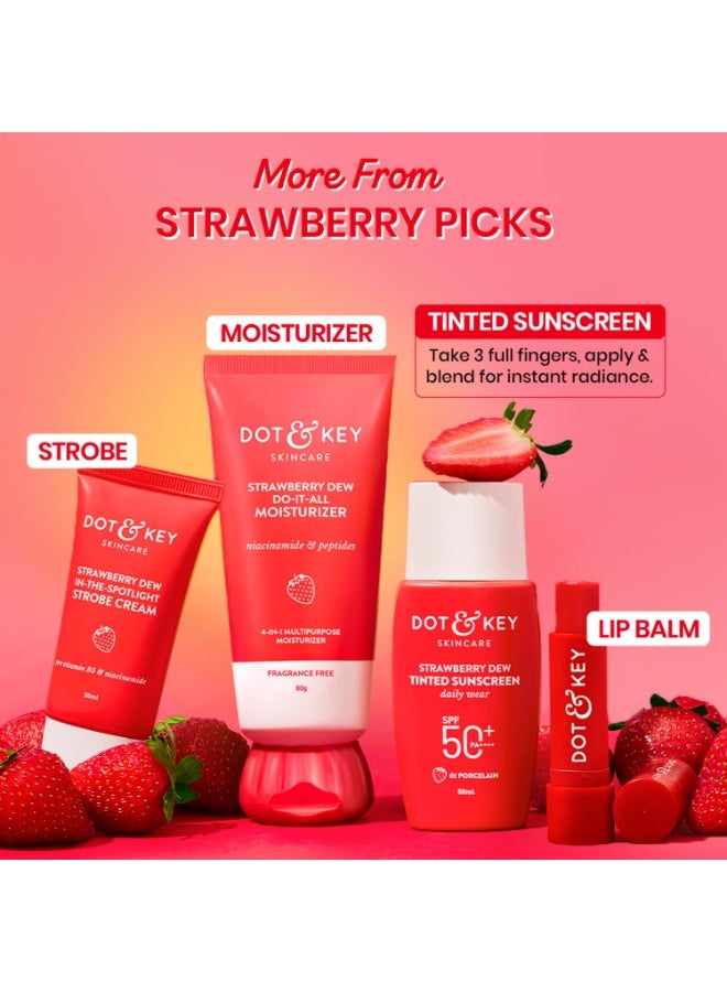 دوت آند كي واقي الشمس من دوت آند كي ستروبيري ديو ملون بعامل حماية من الشمس SPF 50+ Pa++++ - 01 بورسلين | الحماية ضد UA/UB | واسع الطيف، مقاوم للماء والعرق | لجميع أنواع البشرة | 50 مل - Image 2