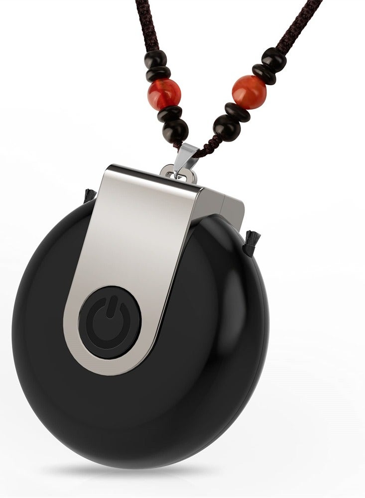 Necklace Air Purifier, Personal Air Purifier, USB Rechargeable Travel Size Air Purifier, Portable Wearable Air Purifier for Home, Kids, Adults, Office (Black)