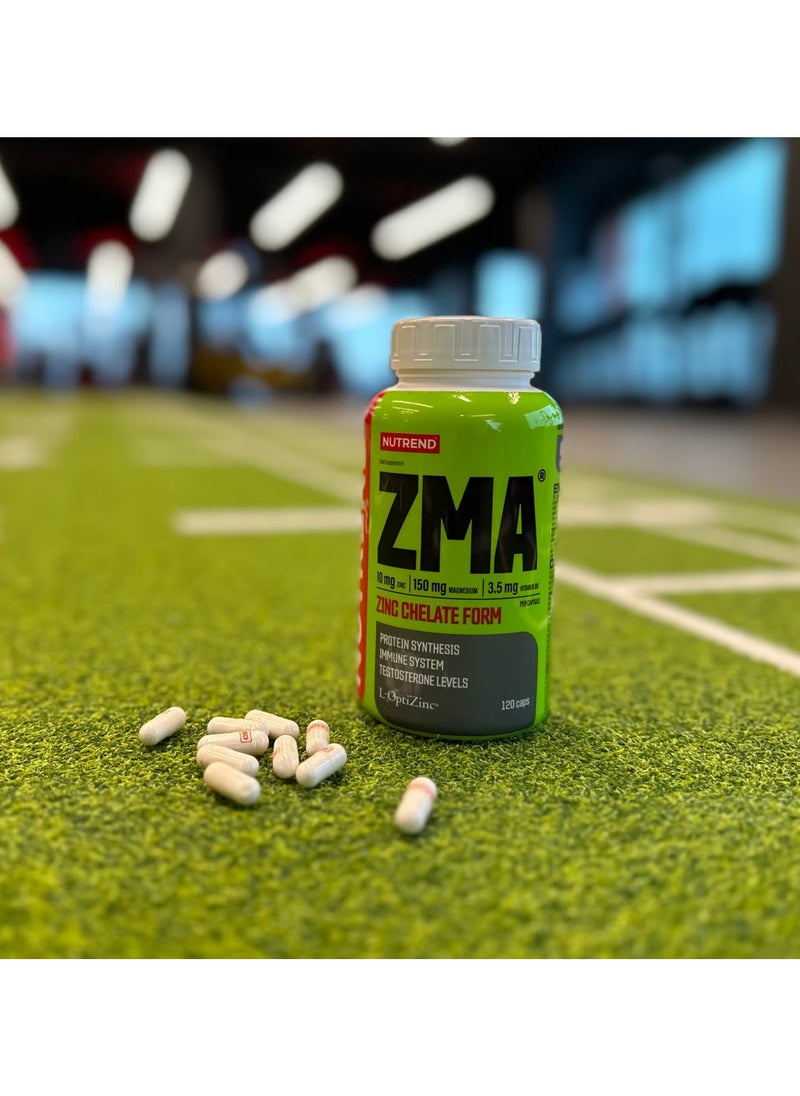 NUTREND - Nutrend, ZMA, Supports Protein Synthesis & Immune System, 120 Caps, 60 Servings - Image 1