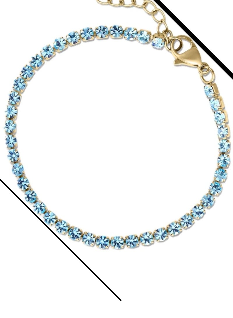 لاكجيريا Gold bracelet with crystals  - Image 1