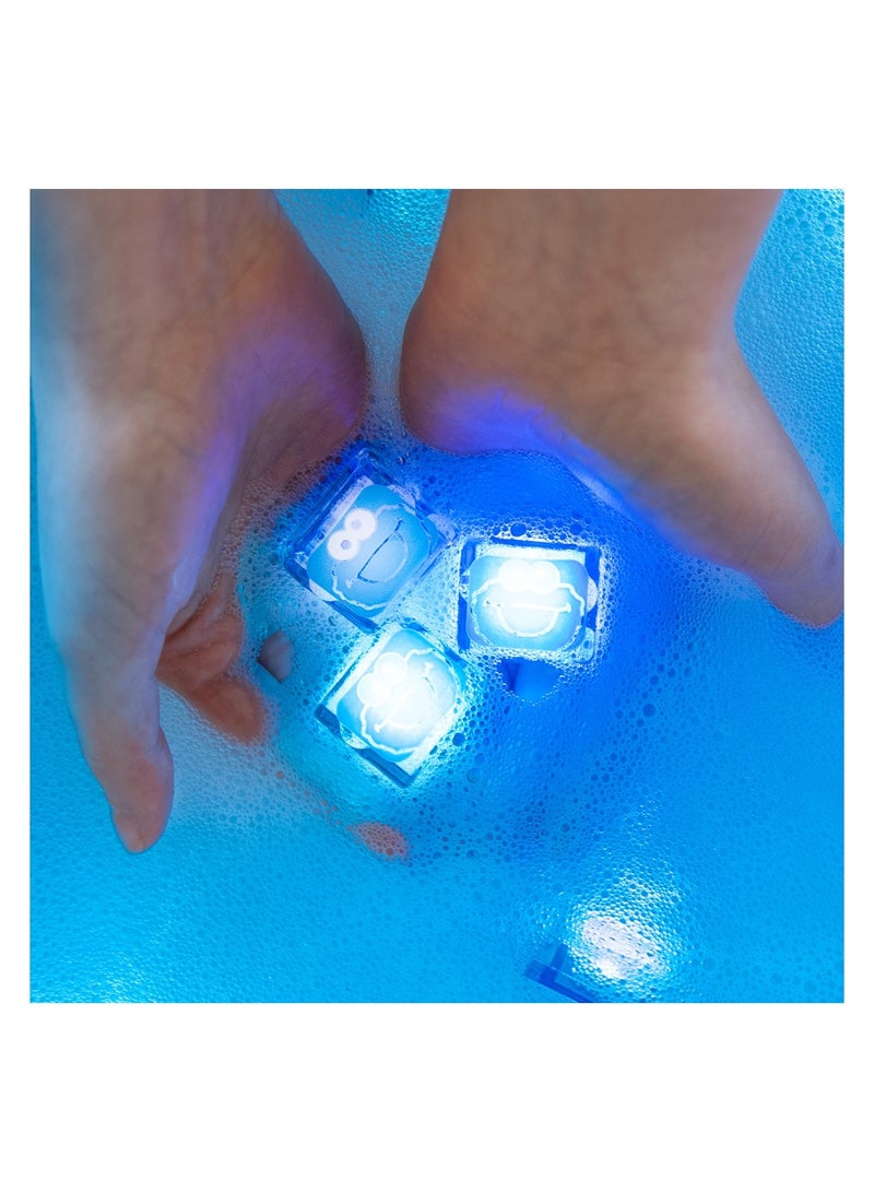 Bamboo Bark Glo Pals Sesame Street light up baby & kids bath toys glow cubes, water play - Image 3