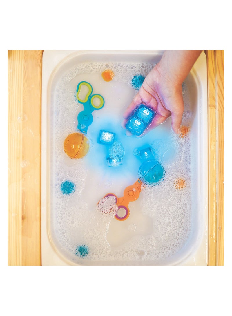 Bamboo Bark Glo Pals Sesame Street light up baby & kids bath toys glow cubes, water play - Image 4