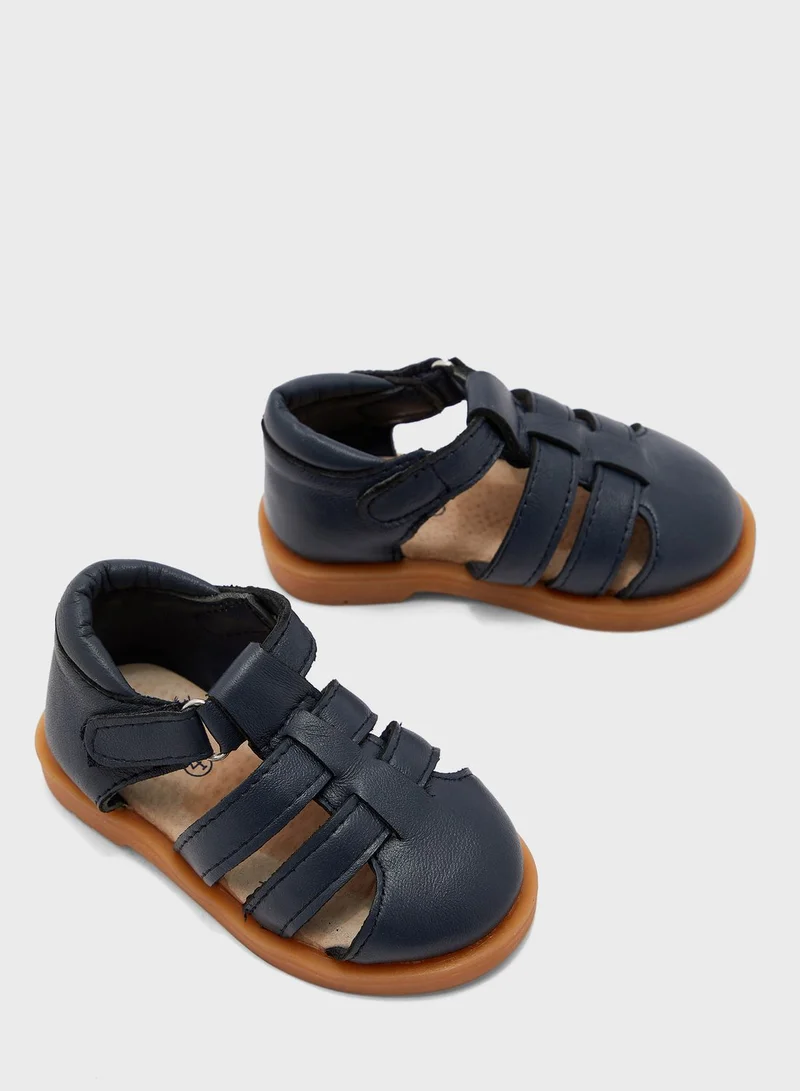 JoJo Maman Bebe Kids Closed Toe Leather Sandals