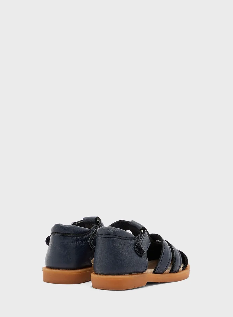 JoJo Maman Bebe Kids Closed Toe Leather Sandals