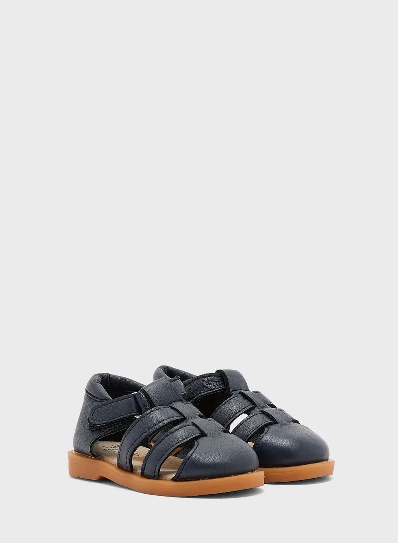JoJo Maman Bebe Kids Closed Toe Leather Sandals