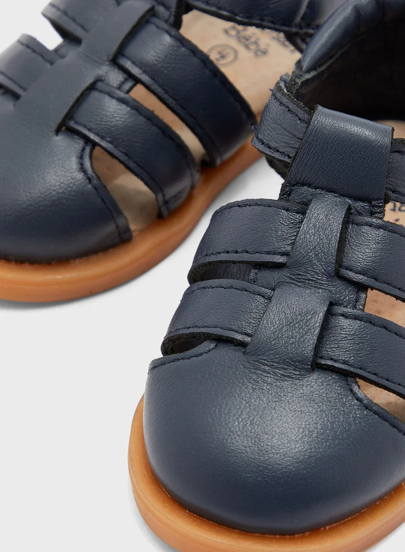 JoJo Maman Bebe Kids Closed Toe Leather Sandals
