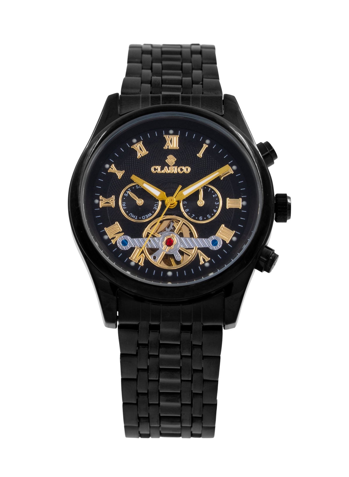 Clasico Nexura 6-Hands Chronograph Watch – Midnight Black Edition