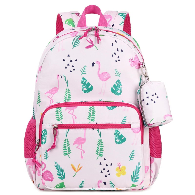 mygreen Toddler Kids backpacks with Coin Purse Cute Lightweight Water Resistant Preschool Kindergarten Backpack for Girls Flamingo Pink - Image 2