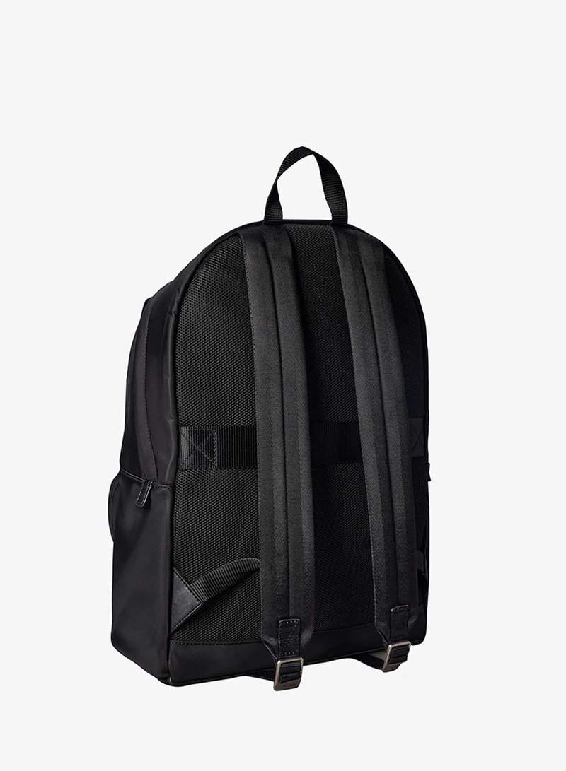 Calvin Klein Black Nylon Round Backpack - Fits Up-to 16" Laptop for Men | Best Price UAE