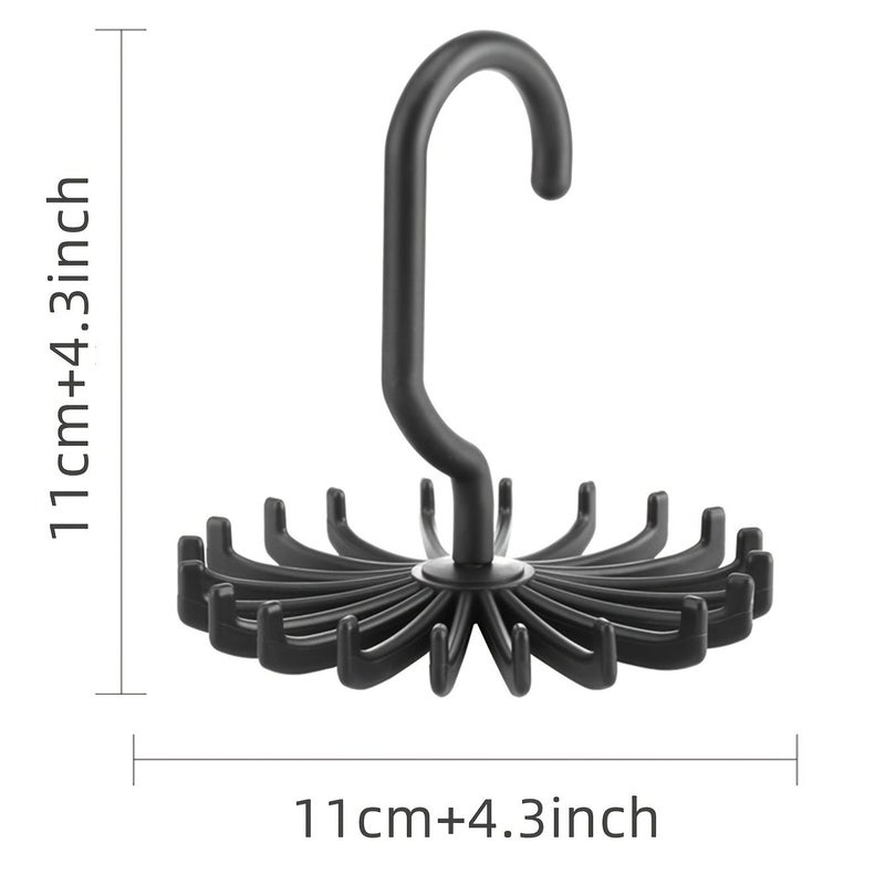 Multifunctional Plastic Scarf Belt Bag Organizer Hook Hangers Black 20 Claw - Image 5