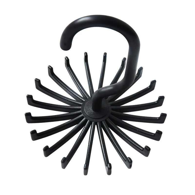 Multifunctional Plastic Scarf Belt Bag Organizer Hook Hangers Black 20 Claw - Image 4