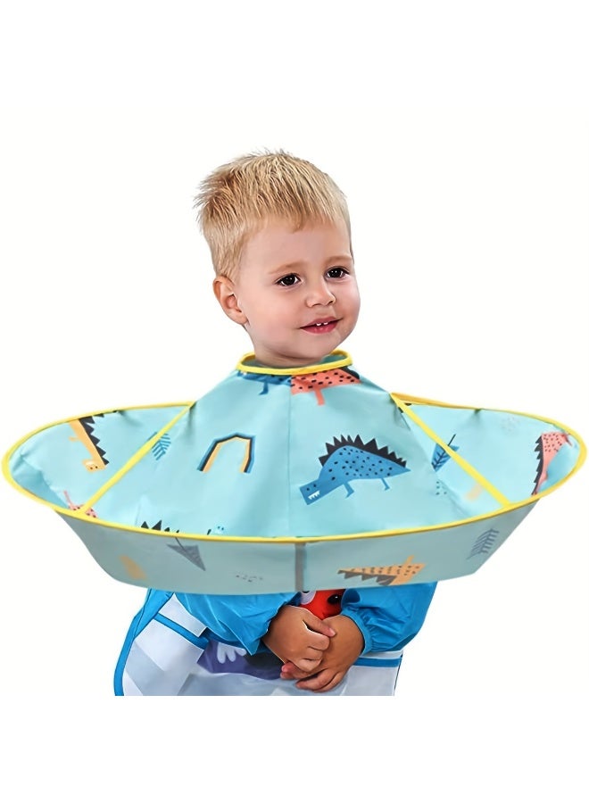 Goolsky Kid's Haircut Cape, Adjustable Protective Hair Cutting Cover with Dinosaur Pattern - Image 1