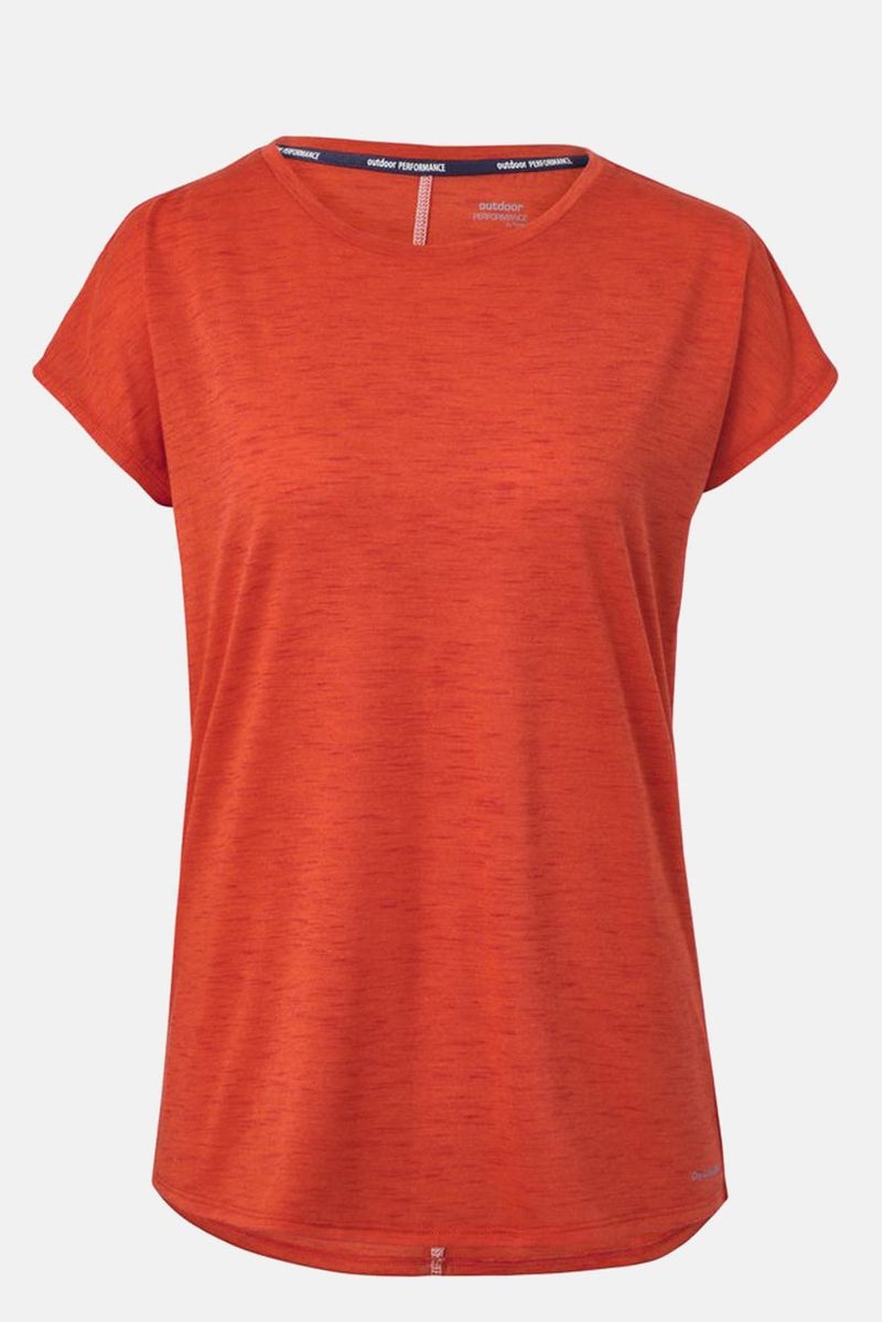 Tchibo Women Sportwear Fit Short Sleeve Training T-shirt, Red - Image 3