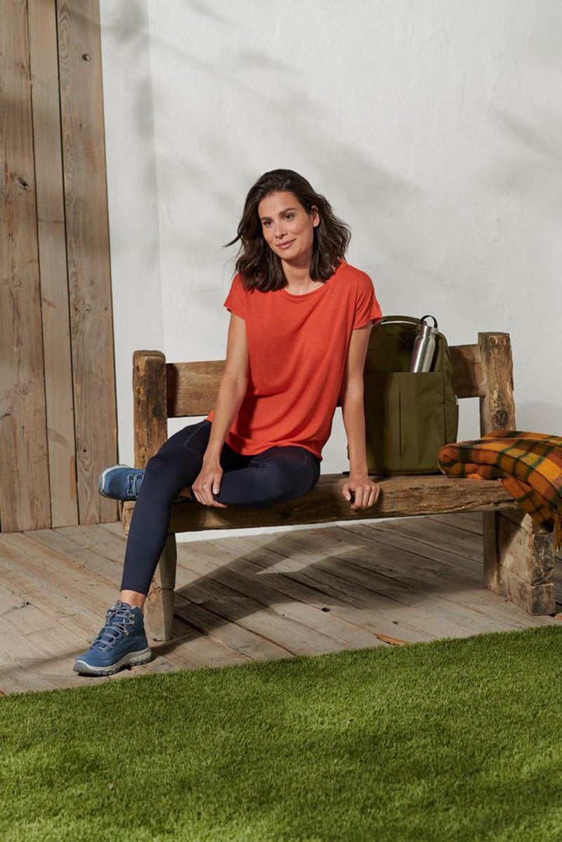 Tchibo Women Sportwear Fit Short Sleeve Training T-shirt, Red - Image 1