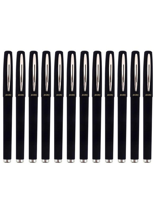 BAOKE Gel Ink Pens Rollerball Pens 1.0Mm Medium Line, Box Of 12 Pack, Pc1848 (Black)  - Image 1