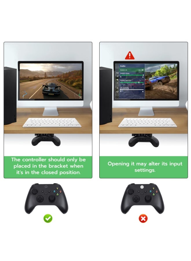 حامل يد تحكم تحت المكتب لأجهزة إكس بوكس Series X/S و Xbox One و Xbox 360 و Switch Pro، منظم تخزين يد التحكم مع شريط لاصق، تصميم موفر للمساحة - Image 5