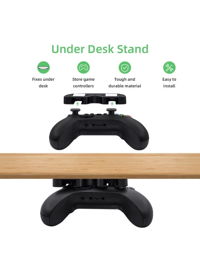 حامل يد تحكم تحت المكتب لأجهزة إكس بوكس Series X/S و Xbox One و Xbox 360 و Switch Pro، منظم تخزين يد التحكم مع شريط لاصق، تصميم موفر للمساحة - Image 2