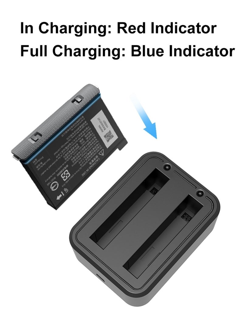 PULUZ USB Dual Batteries Charger with Indicator Light For  Insta360 X3 - Image 5
